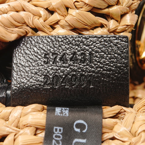 GUCCI GG Marmont 拉菲草手提包 棕色 WS29062