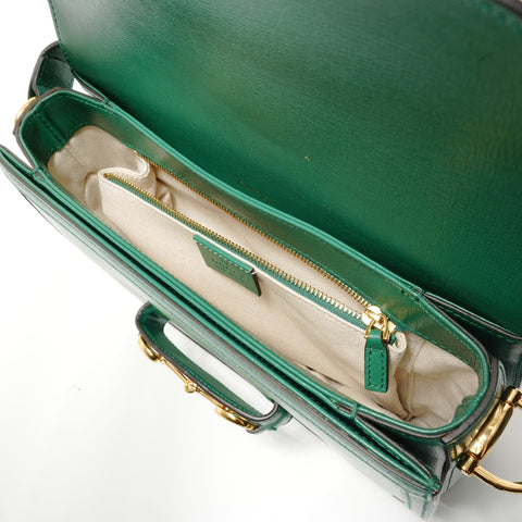 GUCCI Horsebit 1955 Medium Shoulder Bag green WS29064