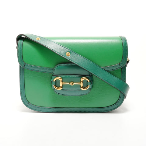 GUCCI Horsebit 1955 Medium Shoulder Bag green WS29064