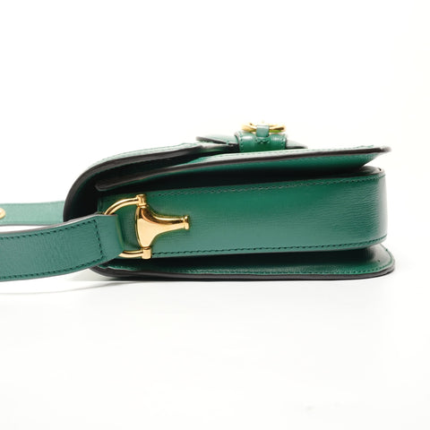 GUCCI Horsebit 1955 Medium Shoulder Bag green WS29064