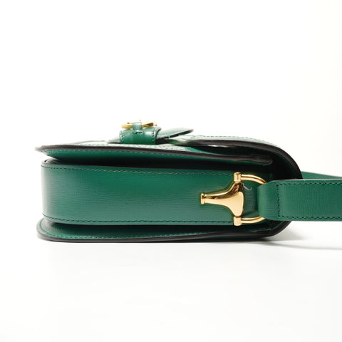 GUCCI Horsebit 1955 Medium Shoulder Bag green WS29064