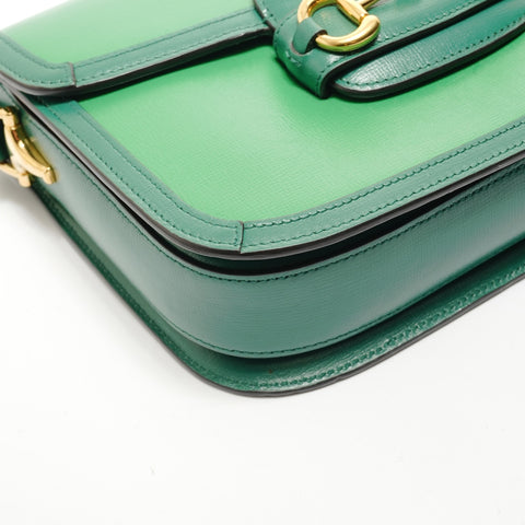 GUCCI Horsebit 1955 Medium Shoulder Bag green WS29064