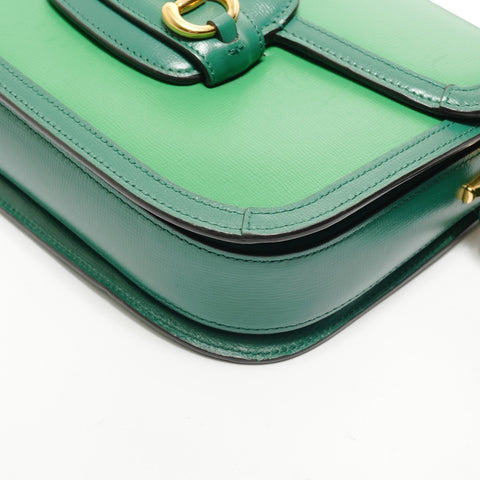 GUCCI Horsebit 1955 Medium Shoulder Bag green WS29064