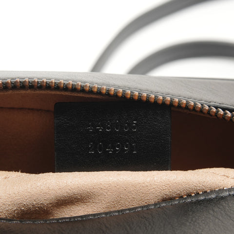 GUCCI GG Marmont Leather Shoulder Bag black WS29065