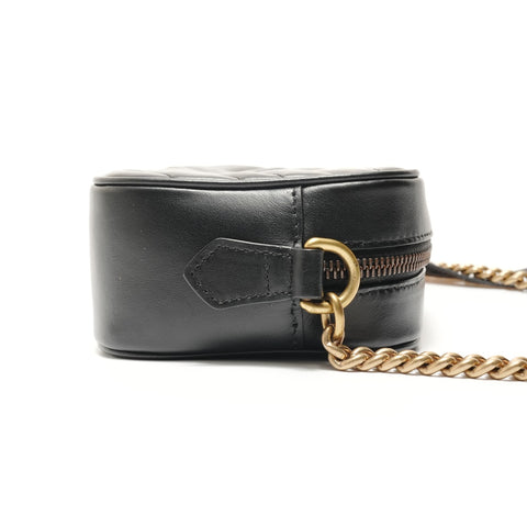GUCCI GG Marmont Leather Shoulder Bag black WS29065