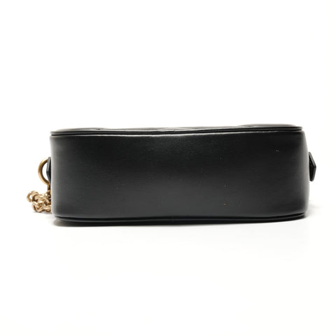 GUCCI GG Marmont Leather Shoulder Bag black WS29065