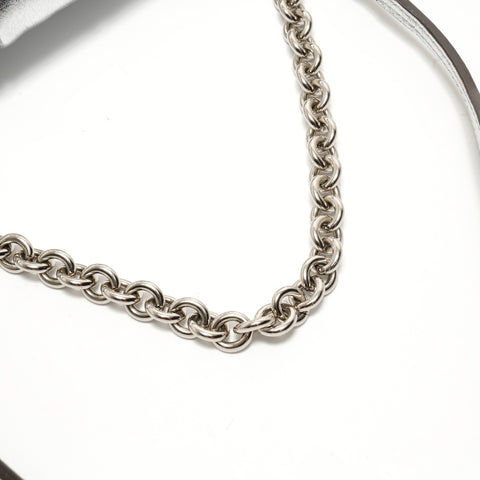 GUCCI Horsebit Chain 2WAY Leather Shoulder Bag Silver WS29066