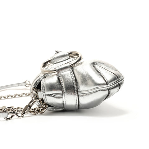 GUCCI Horsebit Chain 2WAY Leather Shoulder Bag Silver WS29066