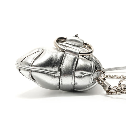 GUCCI Horsebit Chain 2WAY Leather Shoulder Bag Silver WS29066