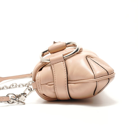 GUCCI horsebit leather Shoulder Bag pink WS29067
