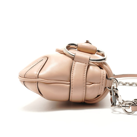 GUCCI horsebit leather Shoulder Bag pink WS29067