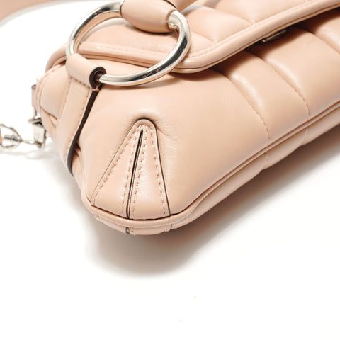 GUCCI horsebit leather Shoulder Bag pink WS29067