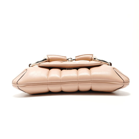 GUCCI horsebit leather Shoulder Bag pink WS29067