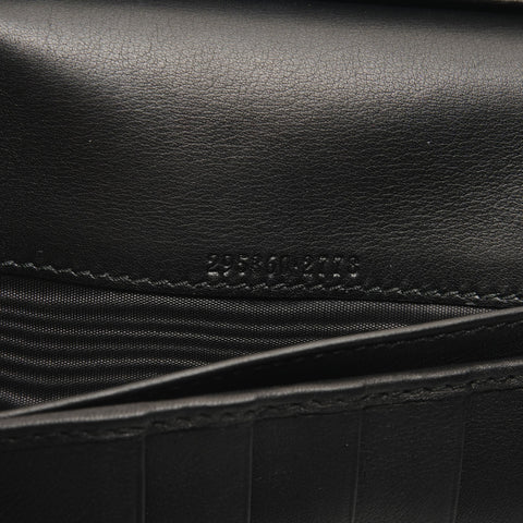 GUCCI Guccissima Horsebit Chain Wallet Shoulder Bag black WS29068
