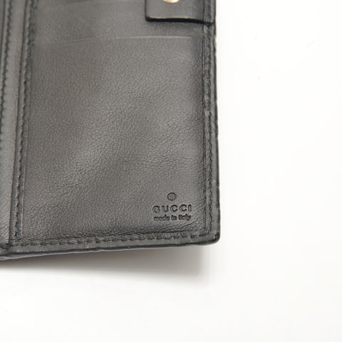 GUCCI Guccissima Horsebit Chain Wallet Shoulder Bag black WS29068
