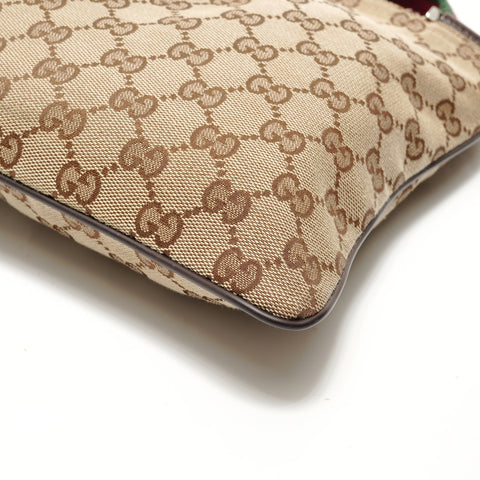 GUCCI Shelly line GG 帆布单肩包 棕色 WS29069