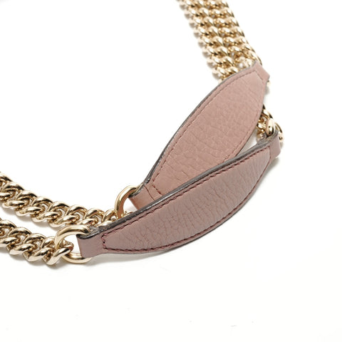GUCCI Soho Interlocking G Chain Tote Bag pink WS29071