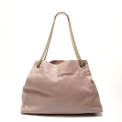 GUCCI Soho Interlocking G Chain Tote Bag pink WS29071