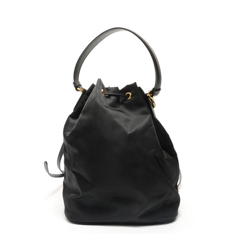 PRADA Duet Re-Nylon Bucket 1BH038 Shoulder Bag black WS29072