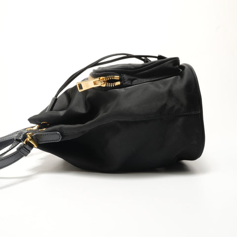PRADA Duet Re-Nylon Bucket 1BH038 Shoulder Bag black WS29072