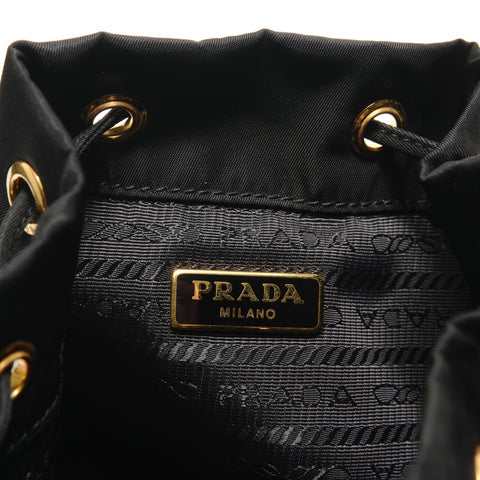 PRADA Duet Re-Nylon Bucket 1BH038 Shoulder Bag black WS29072