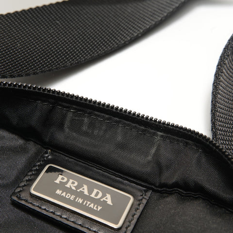 PRADA Triangle logo Shoulder Bag black WS29073