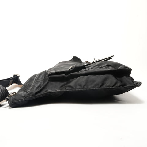 PRADA Triangle logo Shoulder Bag black WS29073