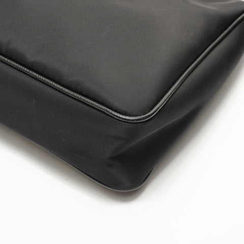 PRADA Triangular Go Plate with Pouch Shoulder Bag black WS29074
