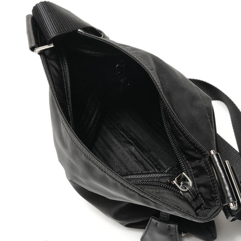 PRADA Triangle With logo Shoulder Bag black WS29075