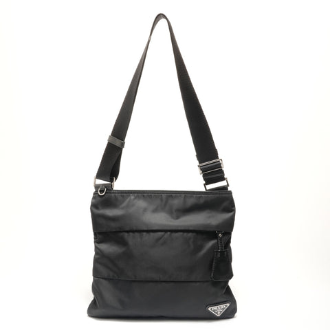 PRADA Triangle With logo Shoulder Bag black WS29075