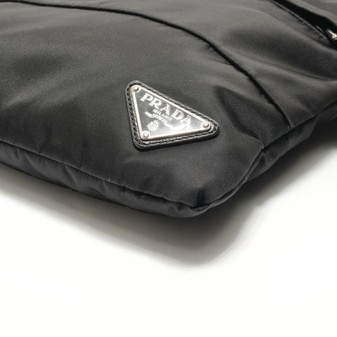 PRADA Triangle With logo Shoulder Bag black WS29075