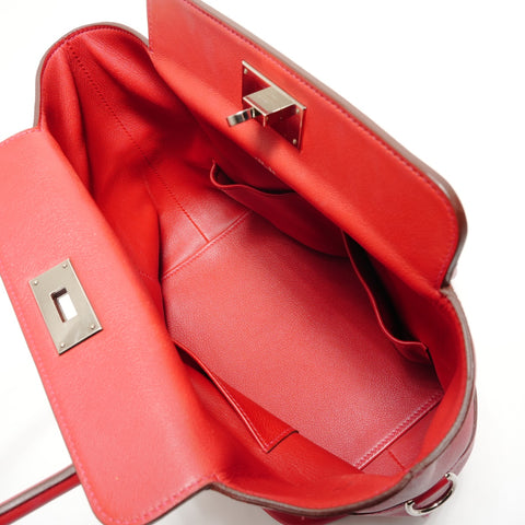 HERMES Toolbox 20 Swift □O marking Handbag Red WS29076