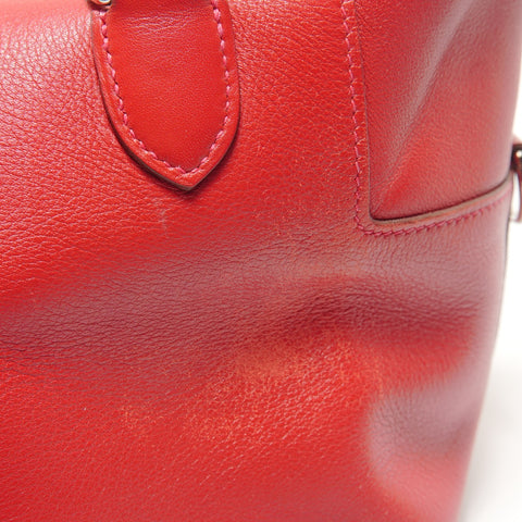 HERMES Toolbox 20 Swift □O marking Handbag Red WS29076
