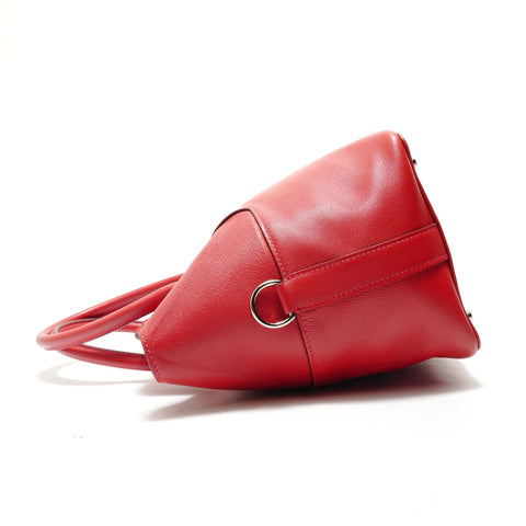 HERMES Toolbox 20 Swift □O marking Handbag Red WS29076