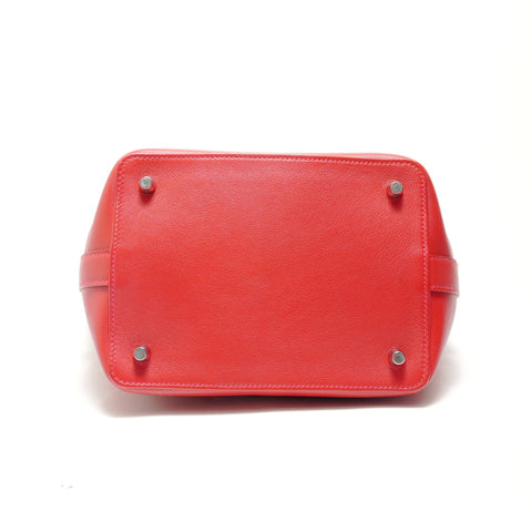 HERMES Toolbox 20 Swift □O marking Handbag Red WS29076