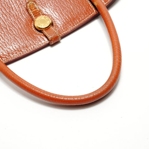 HERMES Darvi GM Chevre □C stamp Tote Bag Brown WS29077