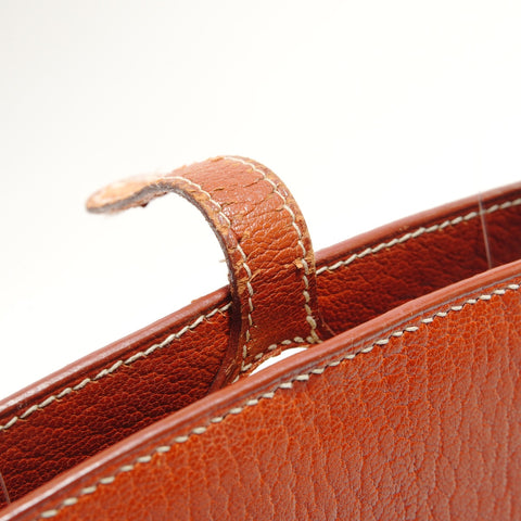 HERMES Darvi GM Chevre □C stamp Tote Bag Brown WS29077