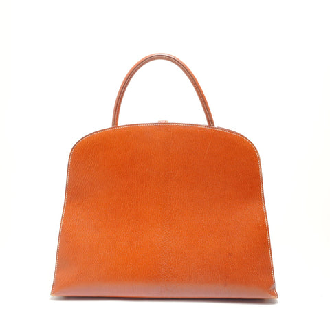 HERMES Darvi GM Chevre □C stamp Tote Bag Brown WS29077