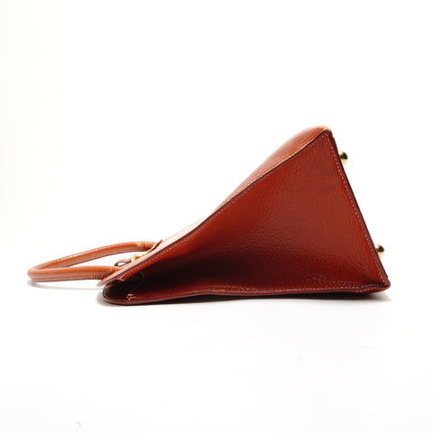 HERMES Darvi GM Chevre □C stamp Tote Bag Brown WS29077
