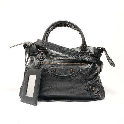 BALENCIAGA The Town 2WAY Leather Bag 240579 Handbag black WS29079