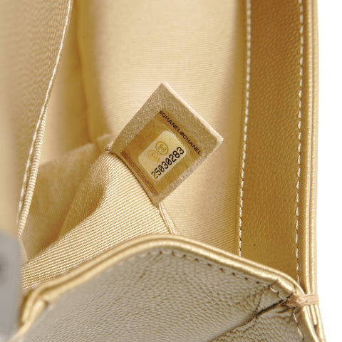 CHANEL Boy Chanel Small Caviar, No. 25 Shoulder Bag gold WS29081