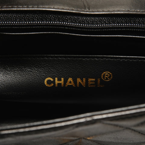 CHANEL Matelassé Diana 23 Lambskin Shoulder Bag black WS29082
