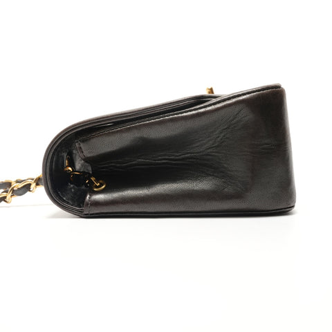CHANEL Matelassé Diana 23 Lambskin Shoulder Bag black WS29082