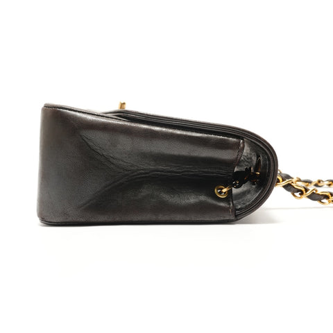 CHANEL Matelassé Diana 23 Lambskin Shoulder Bag black WS29082