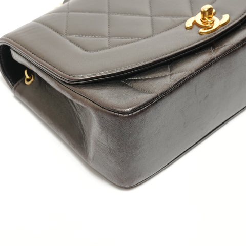CHANEL Matelassé Diana 23 Lambskin Shoulder Bag black WS29082