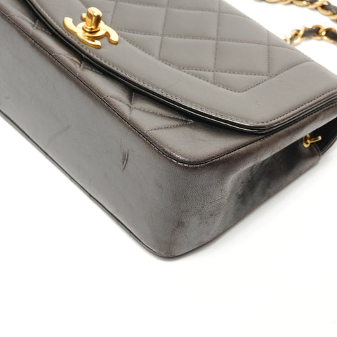 CHANEL Matelassé Diana 23 Lambskin Shoulder Bag black WS29082