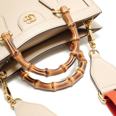 GUCCI Bamboo 2WAY Diana Handbag beige WS29087