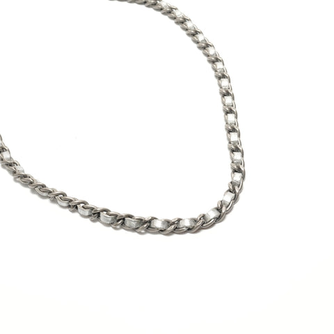 CHANEL Item No. 24: Matelass Lambskin Chain Wallet Shoulder Bag Silver WS29088