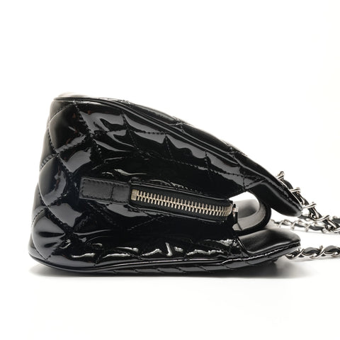 CHANEL Item #22: Cocoboy Patent Leather Shoulder Bag black WS29089