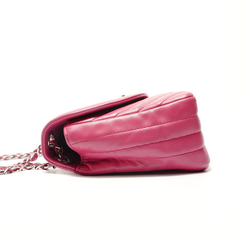 CHANEL 26 series Lambskin V-stitch Chain Shoulder Shoulder Bag pink WS29091